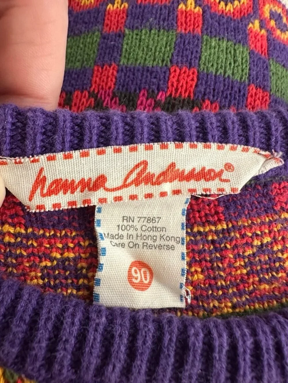 Vintage Hanna Andersson retro fair isle Sweater